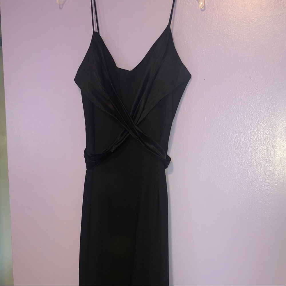 Long back evening gown